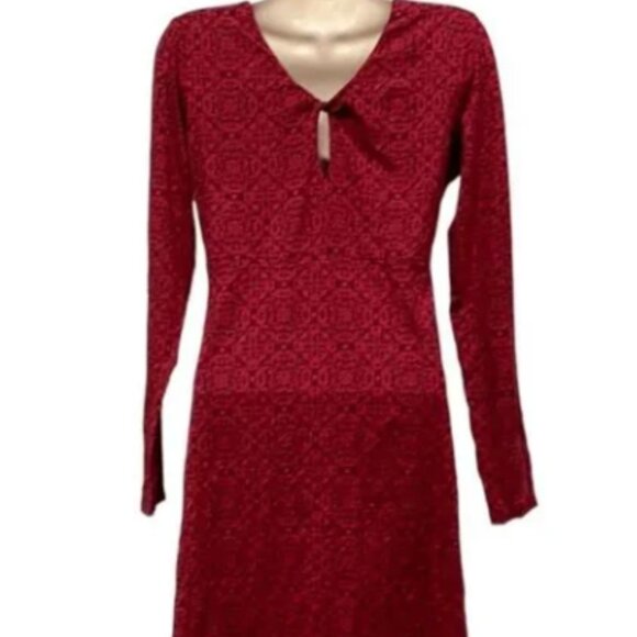 Kuhl Tahini Dress Deep Red Pullover Empire Waist New/ Sample - Picture 6 of 10